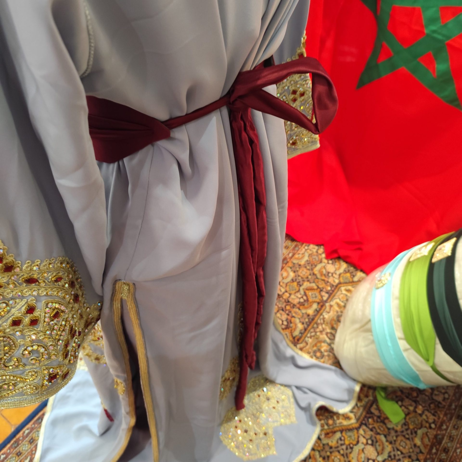 caftan marocain neuf doublé _ takchita deux pièces – Image 9