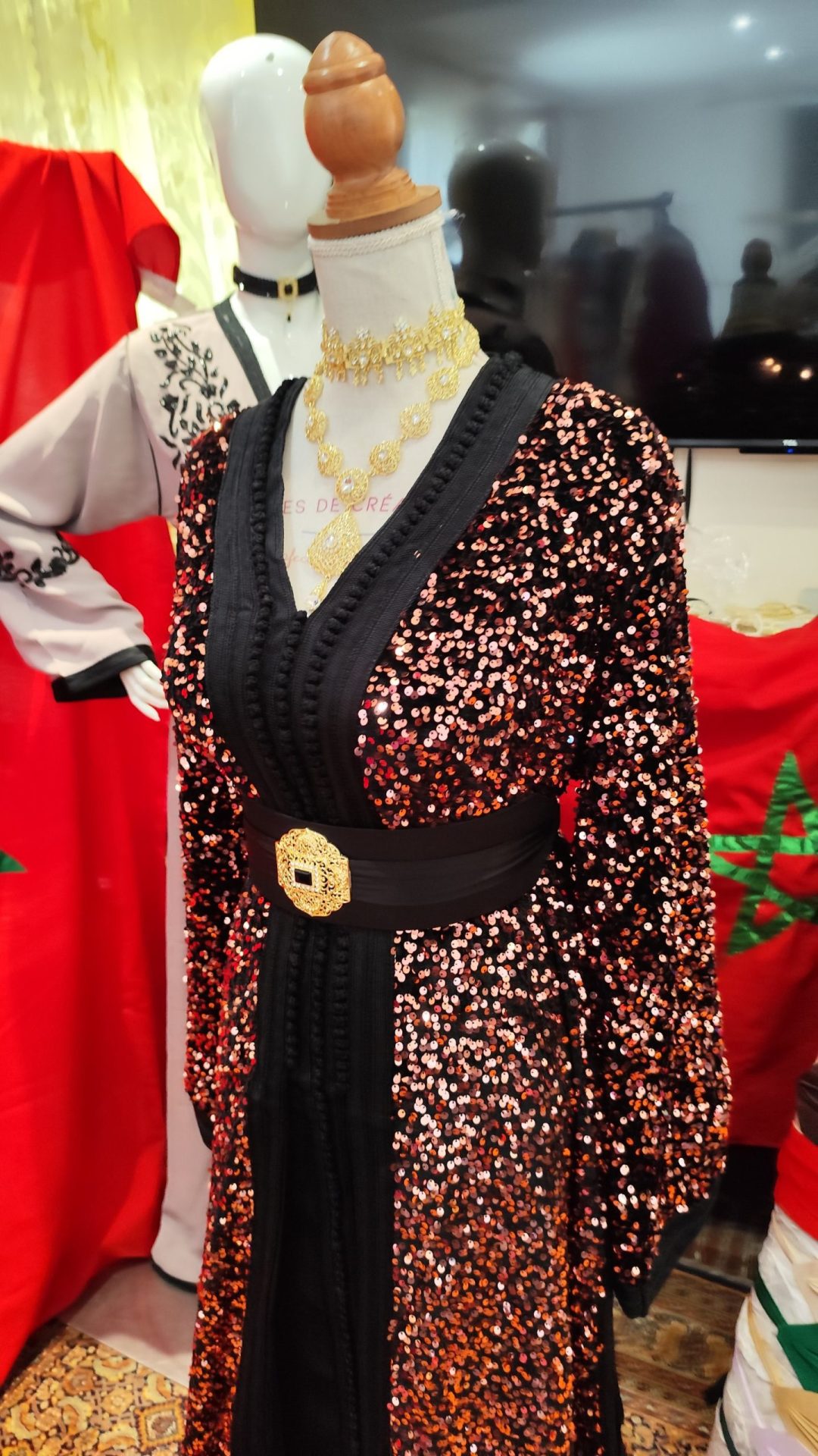 caftan marocain neuf doublé grand taille – Image 4
