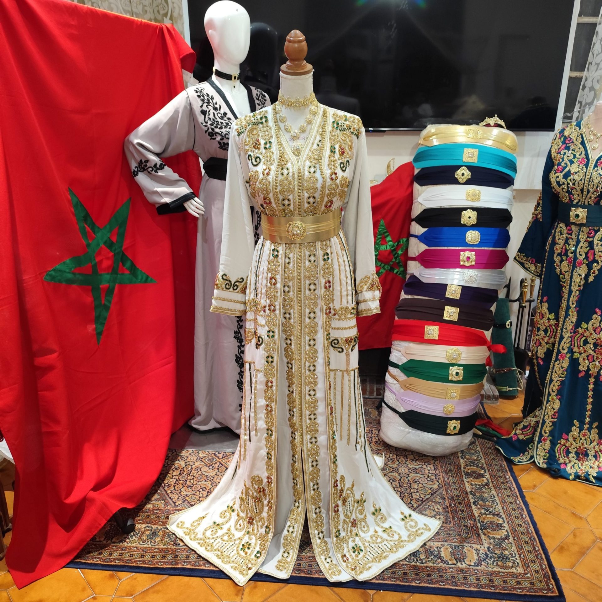 caftan marocain neuf doublé _ takchita deux pièces – Image 8