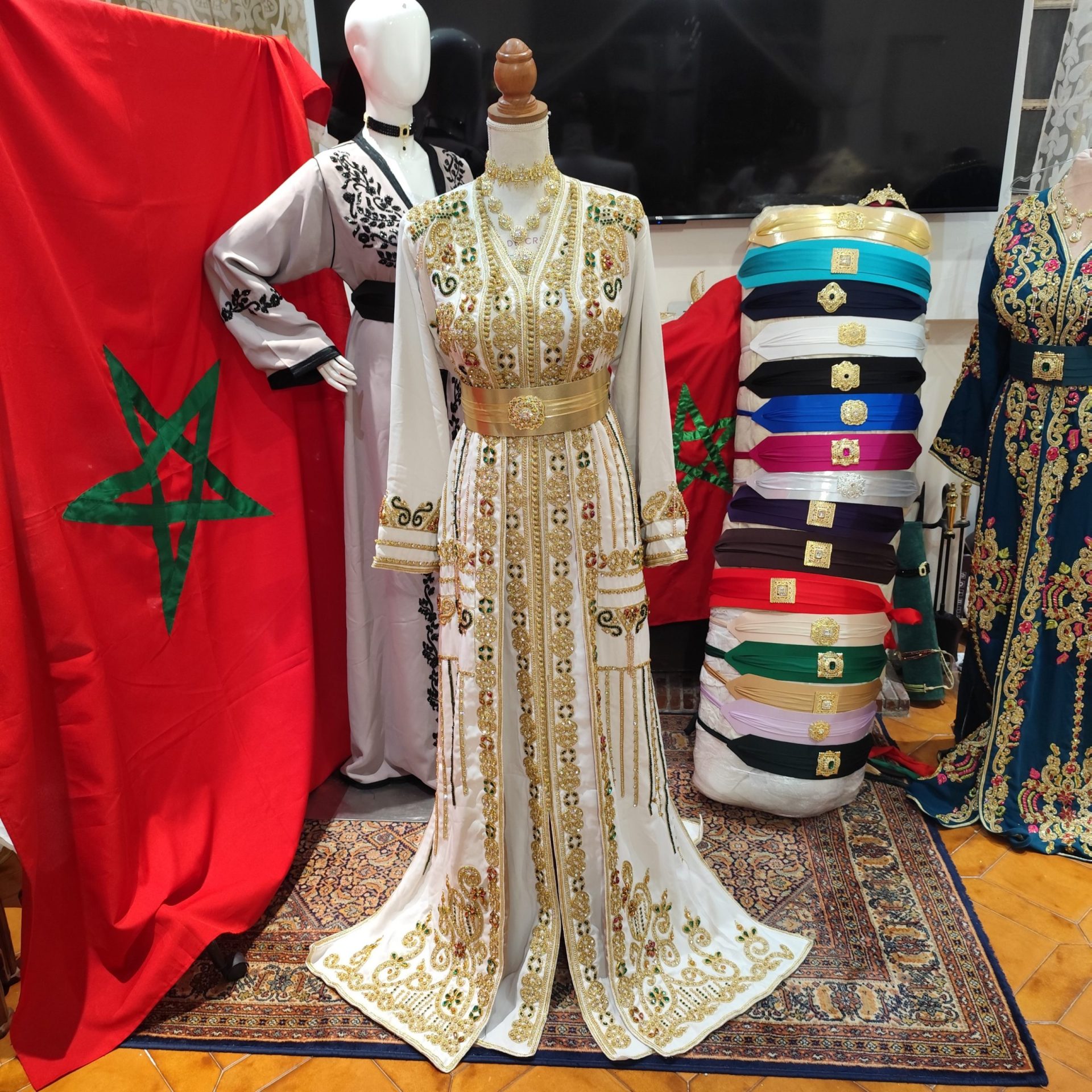 caftan marocain neuf doublé _ takchita deux pièces