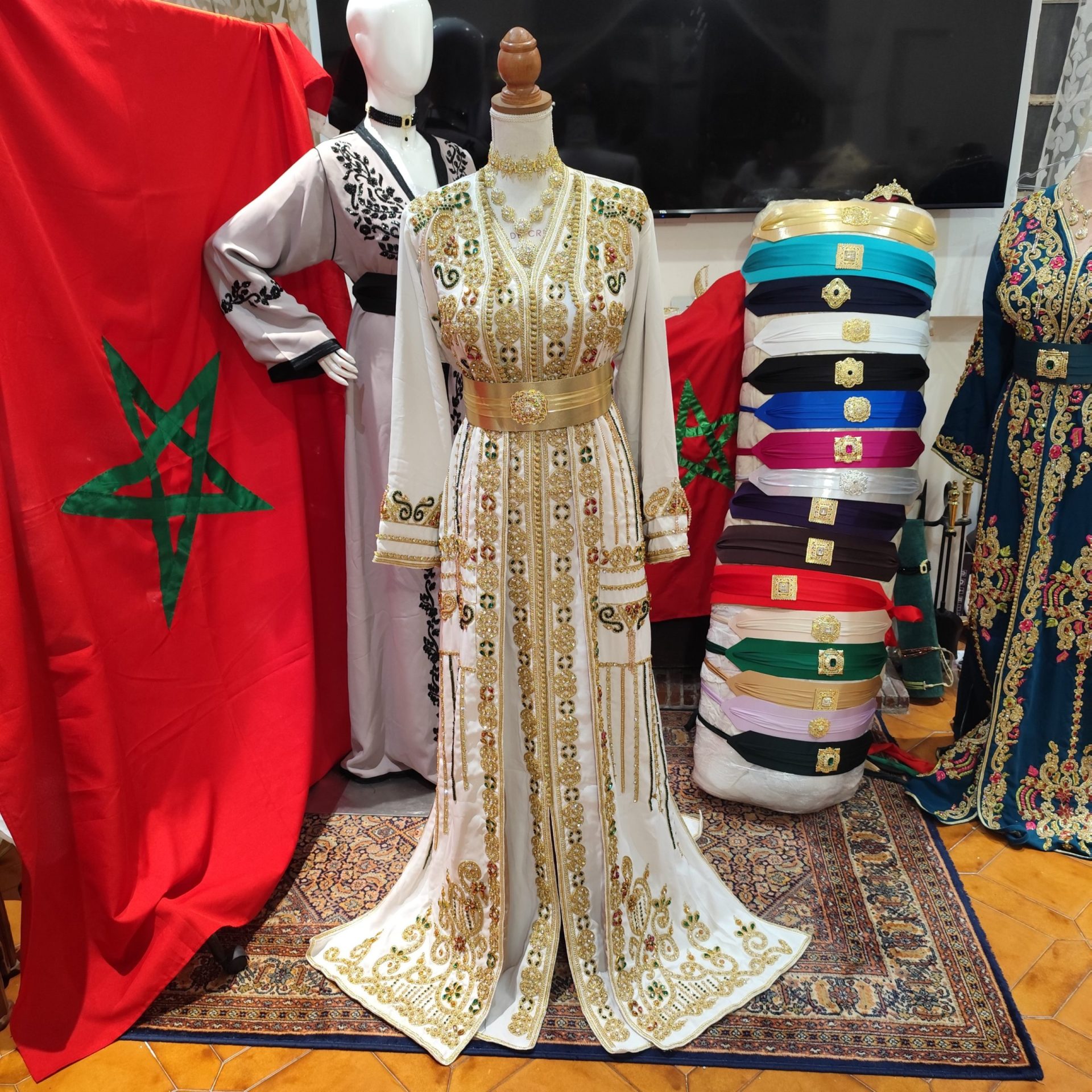 caftan marocain neuf doublé _ takchita deux pièces – Image 10
