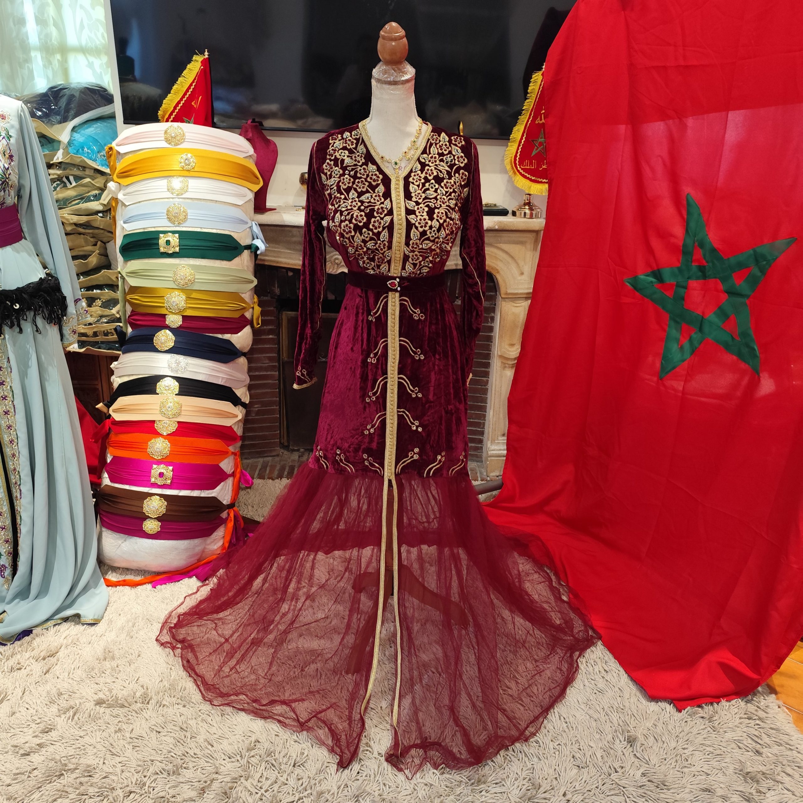 caftan marocain d occasion avec ceinture – Image 13