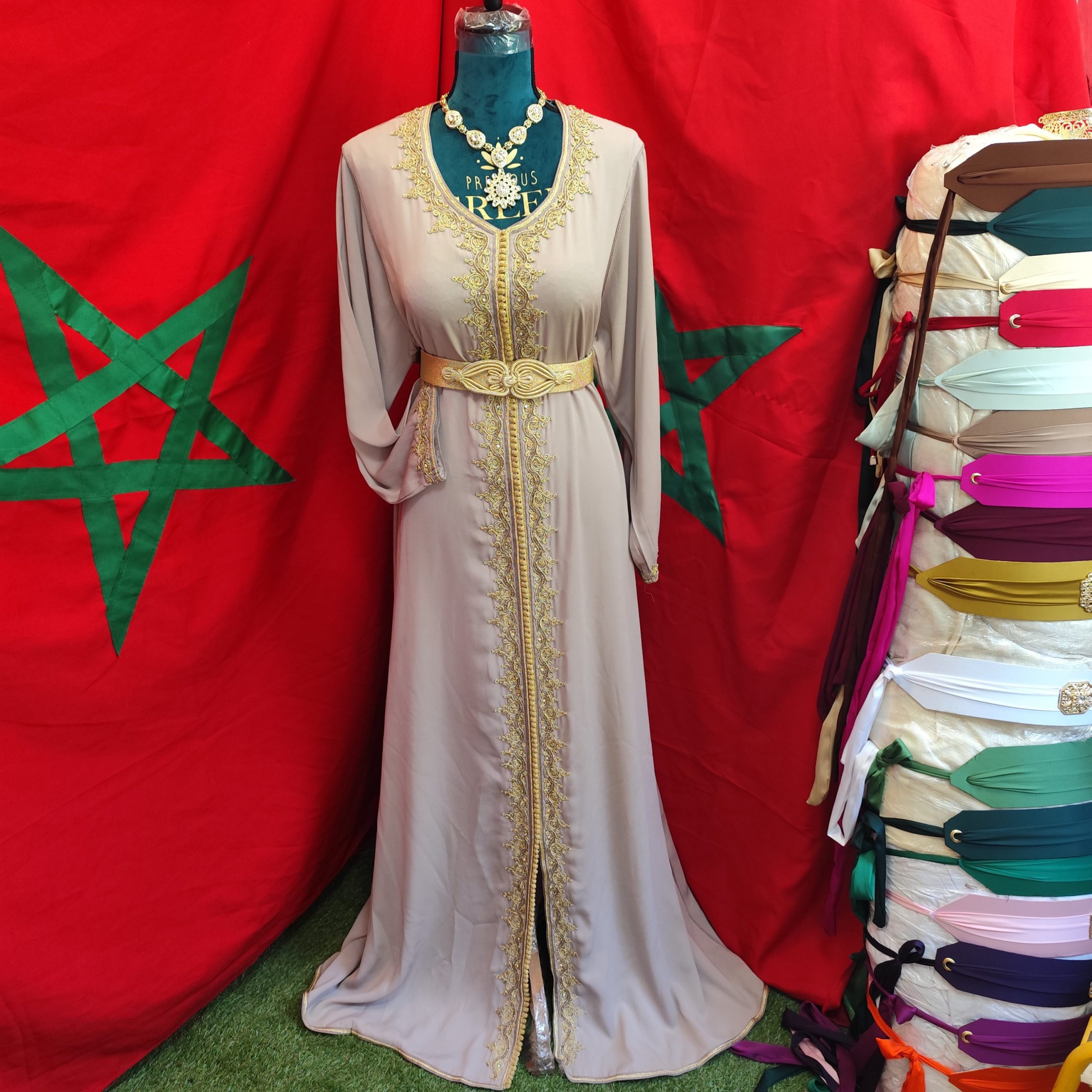 caftan marocain grande taille d'occasion – Image 8