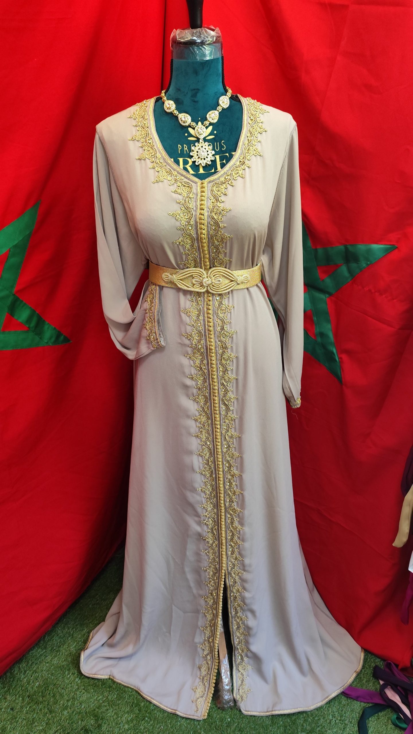 caftan marocain grande taille d'occasion – Image 3