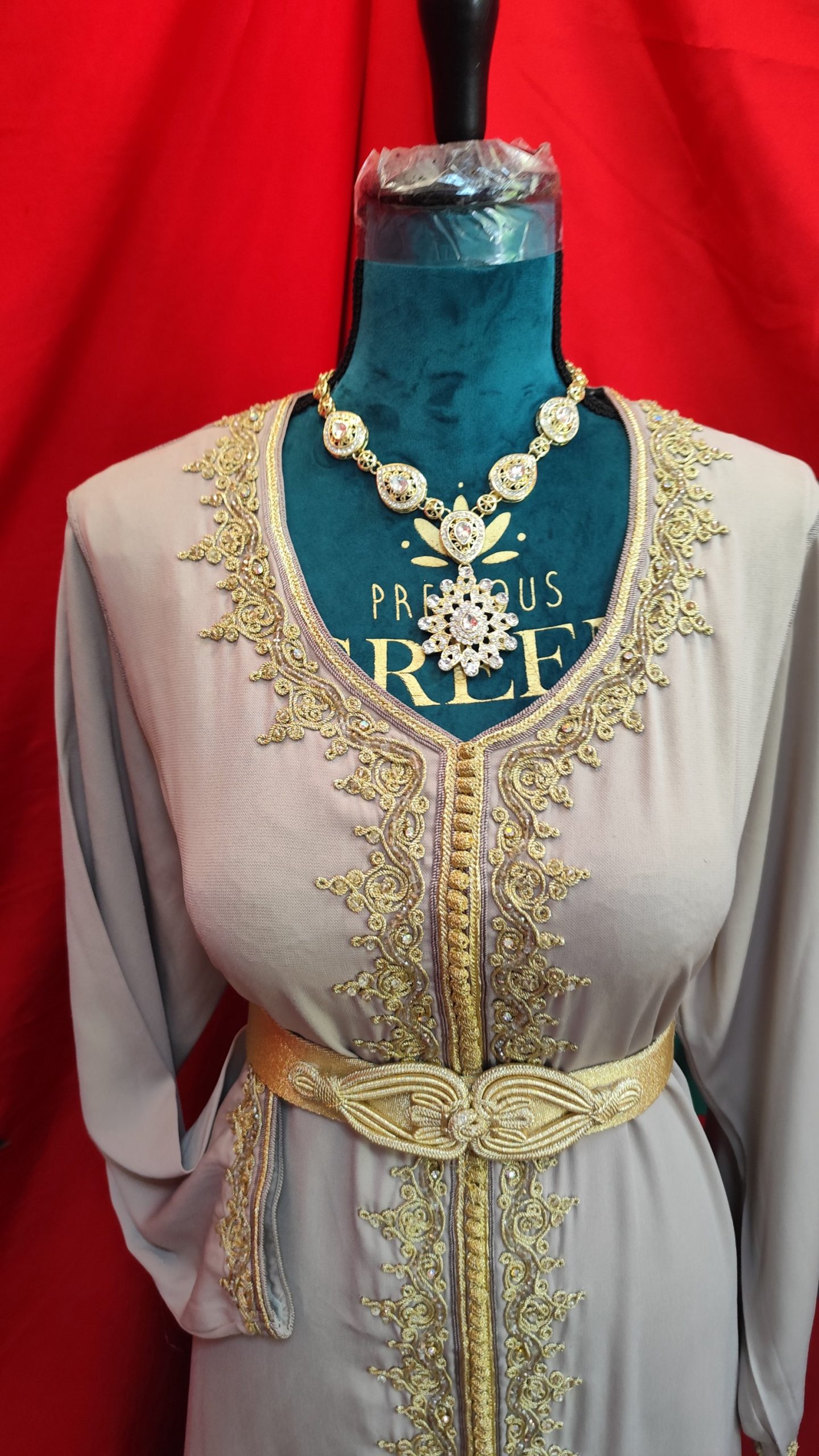caftan marocain grande taille d'occasion – Image 5
