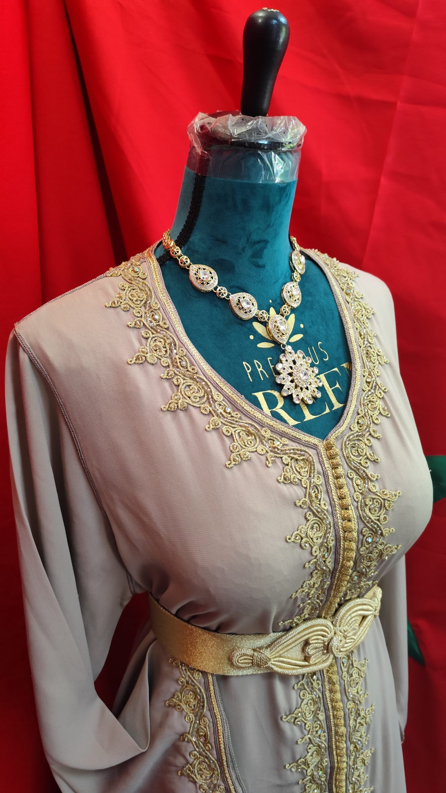 caftan marocain grande taille d'occasion – Image 4