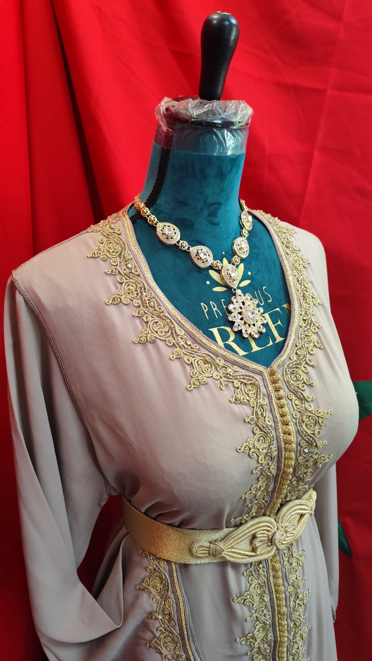 caftan marocain grande taille d'occasion – Image 6