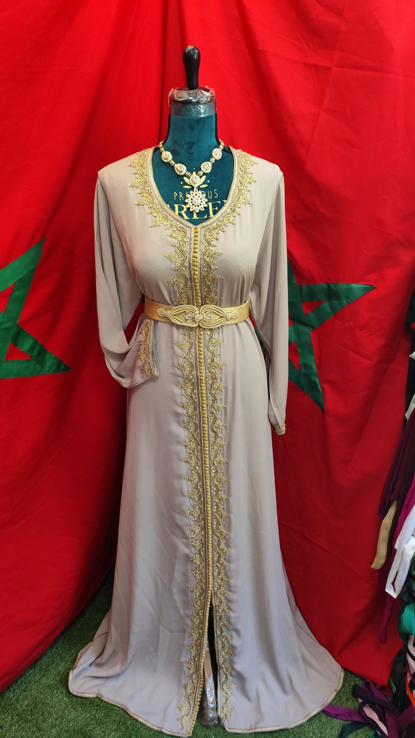 caftan marocain grande taille d'occasion – Image 7
