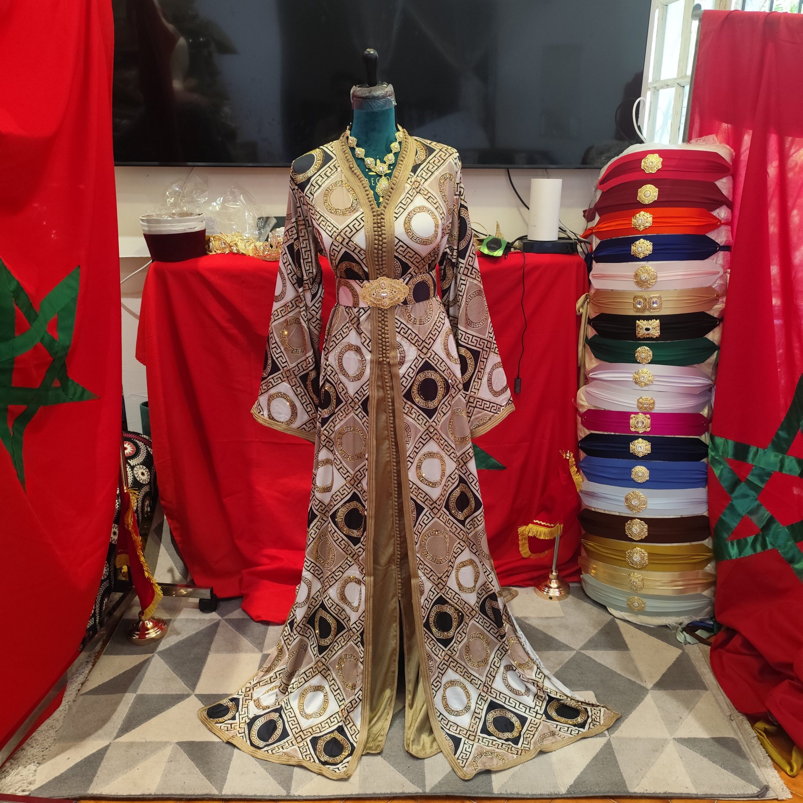 caftan marocain neuf avec ceinture – Image 9