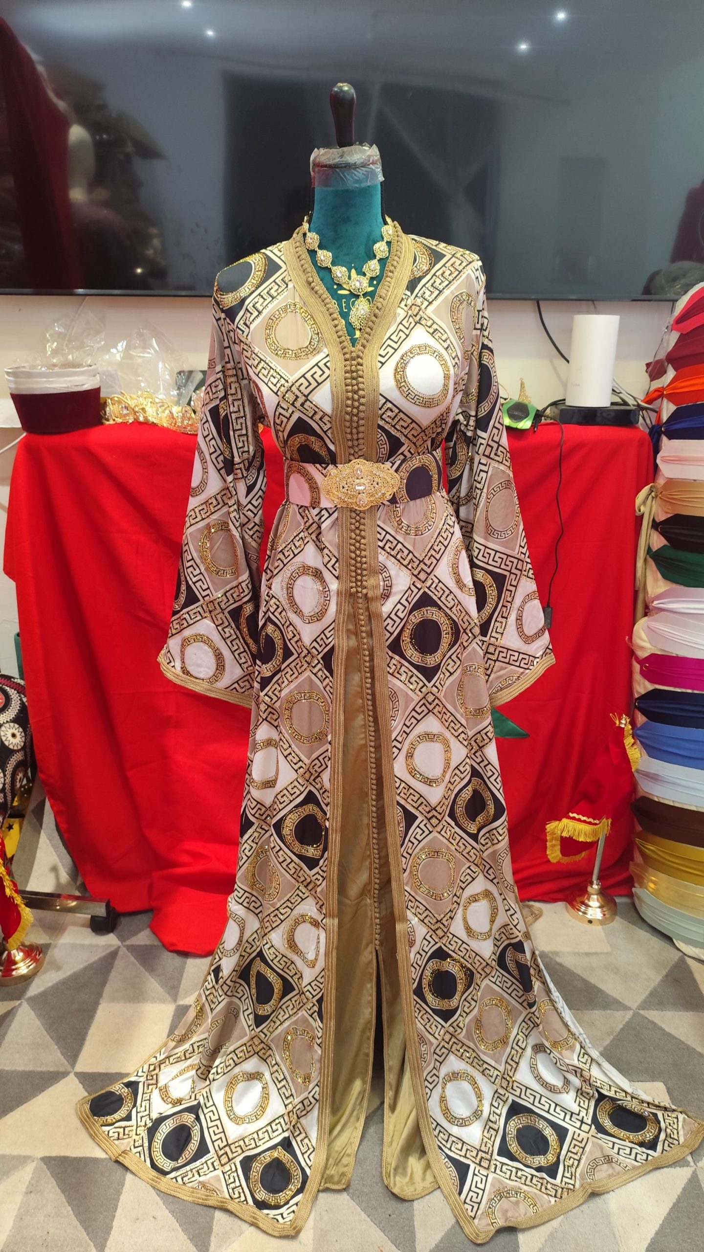 caftan marocain neuf avec ceinture – Image 3