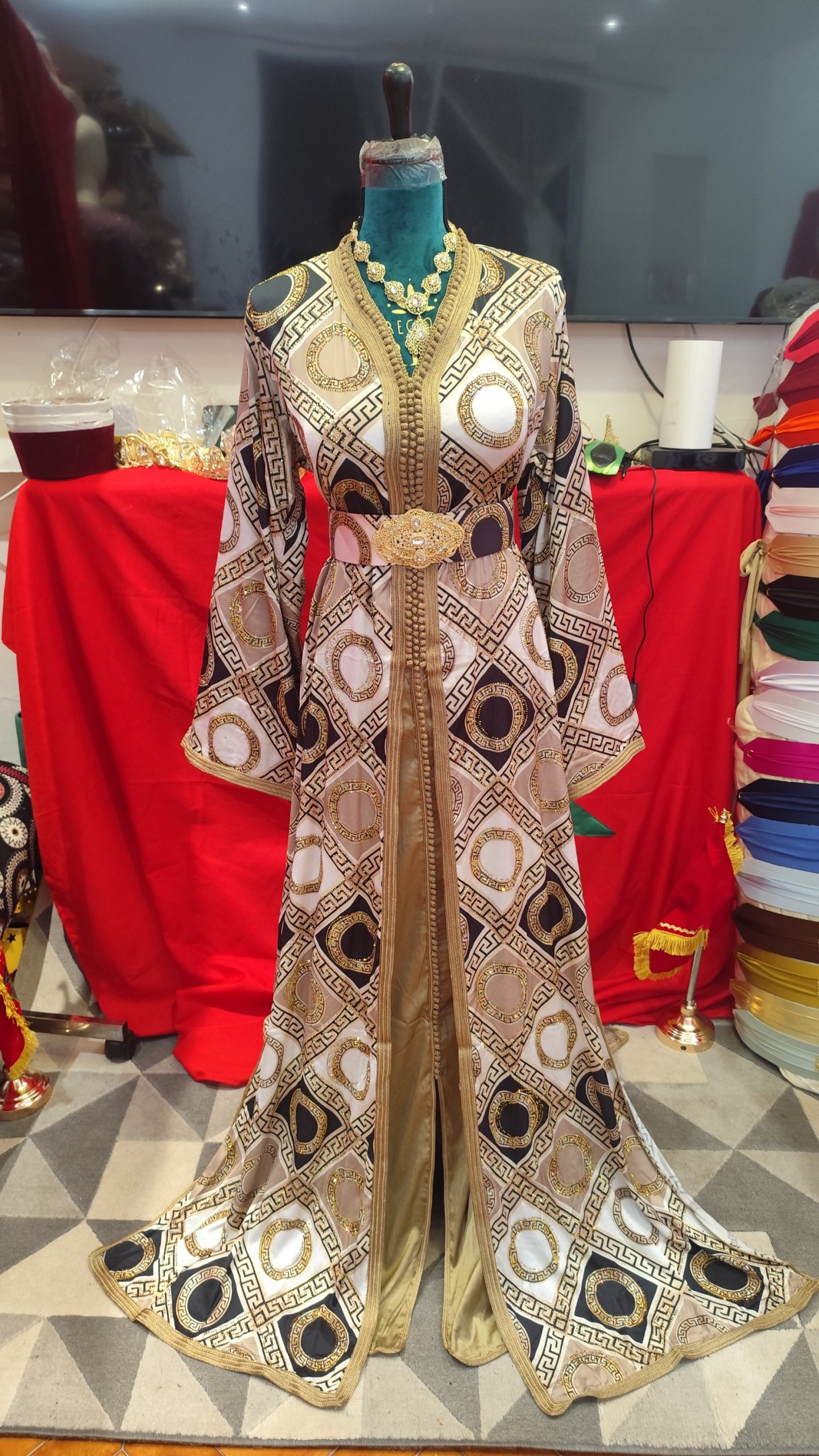 caftan marocain neuf avec ceinture – Image 5