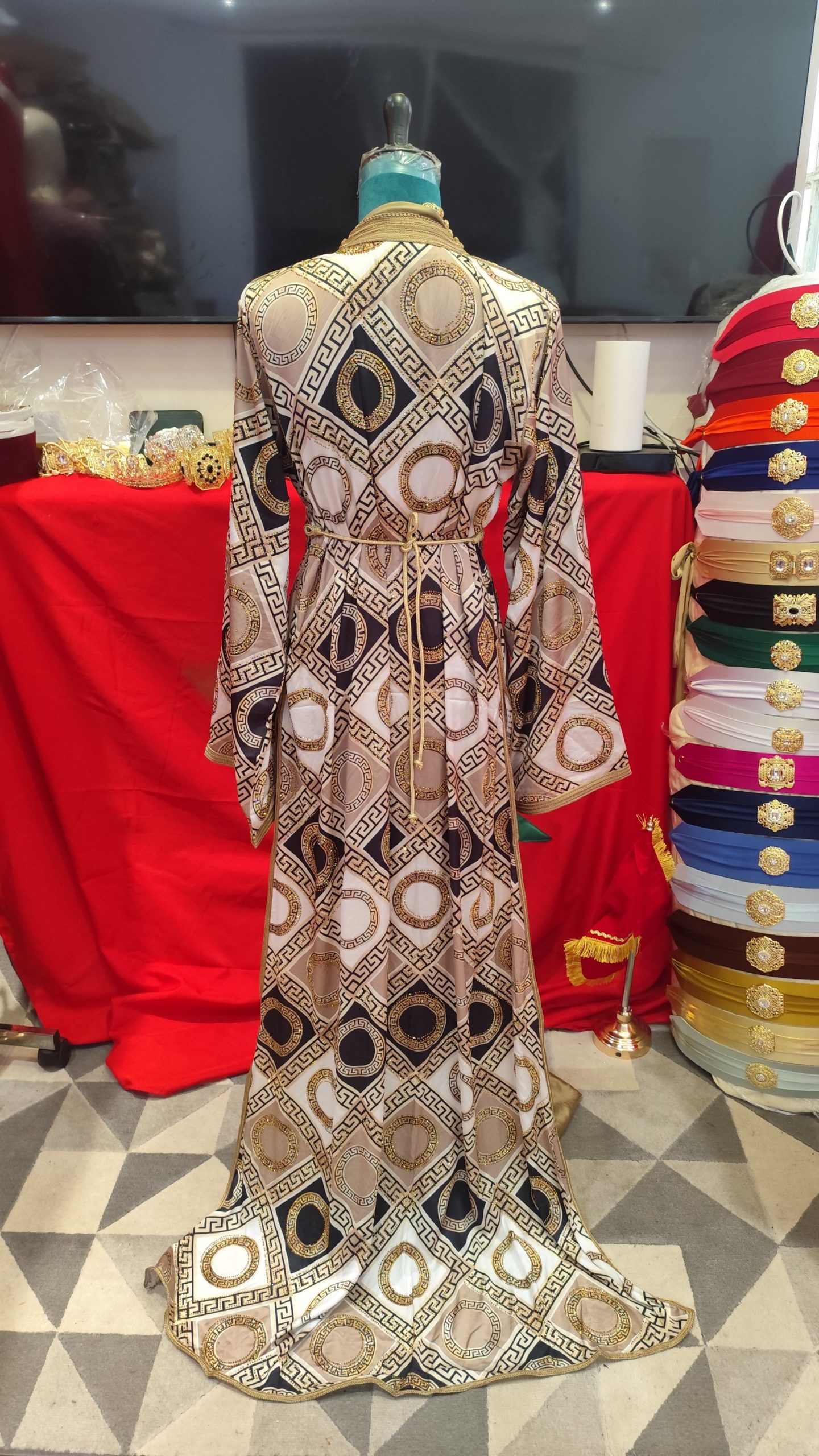 caftan marocain neuf avec ceinture – Image 2