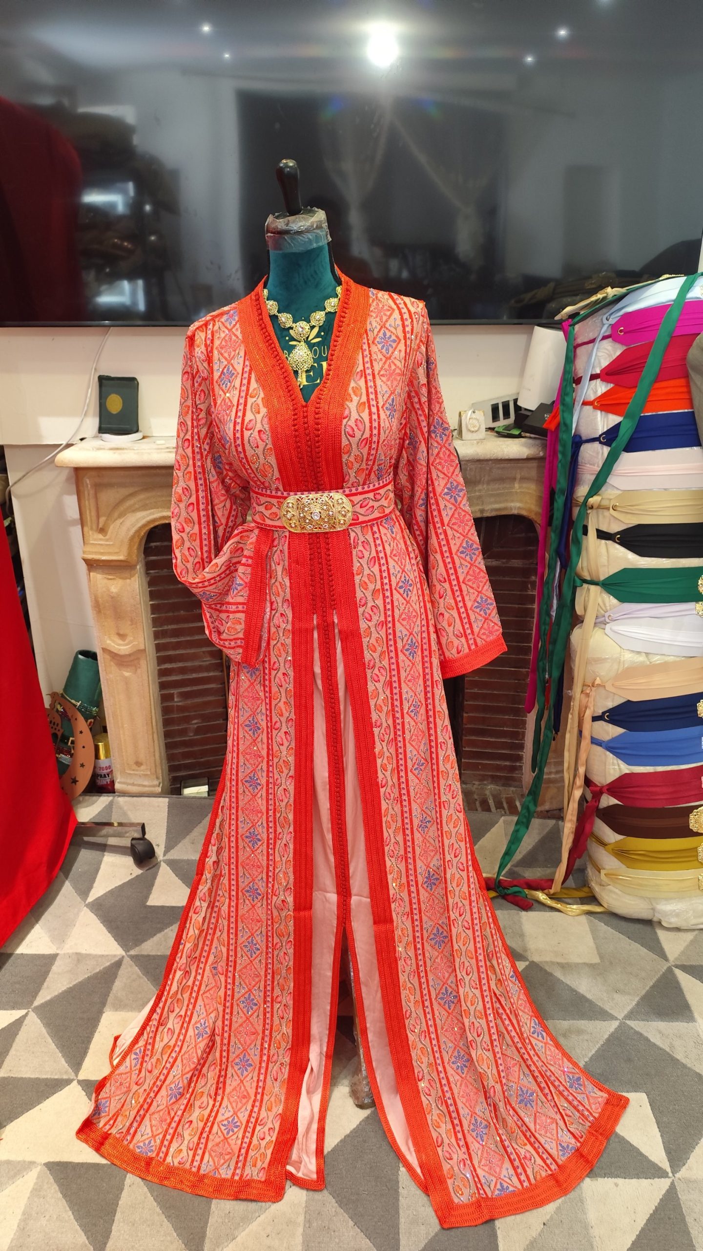 caftan marocain neuf grande taille avec ceinture – Image 7
