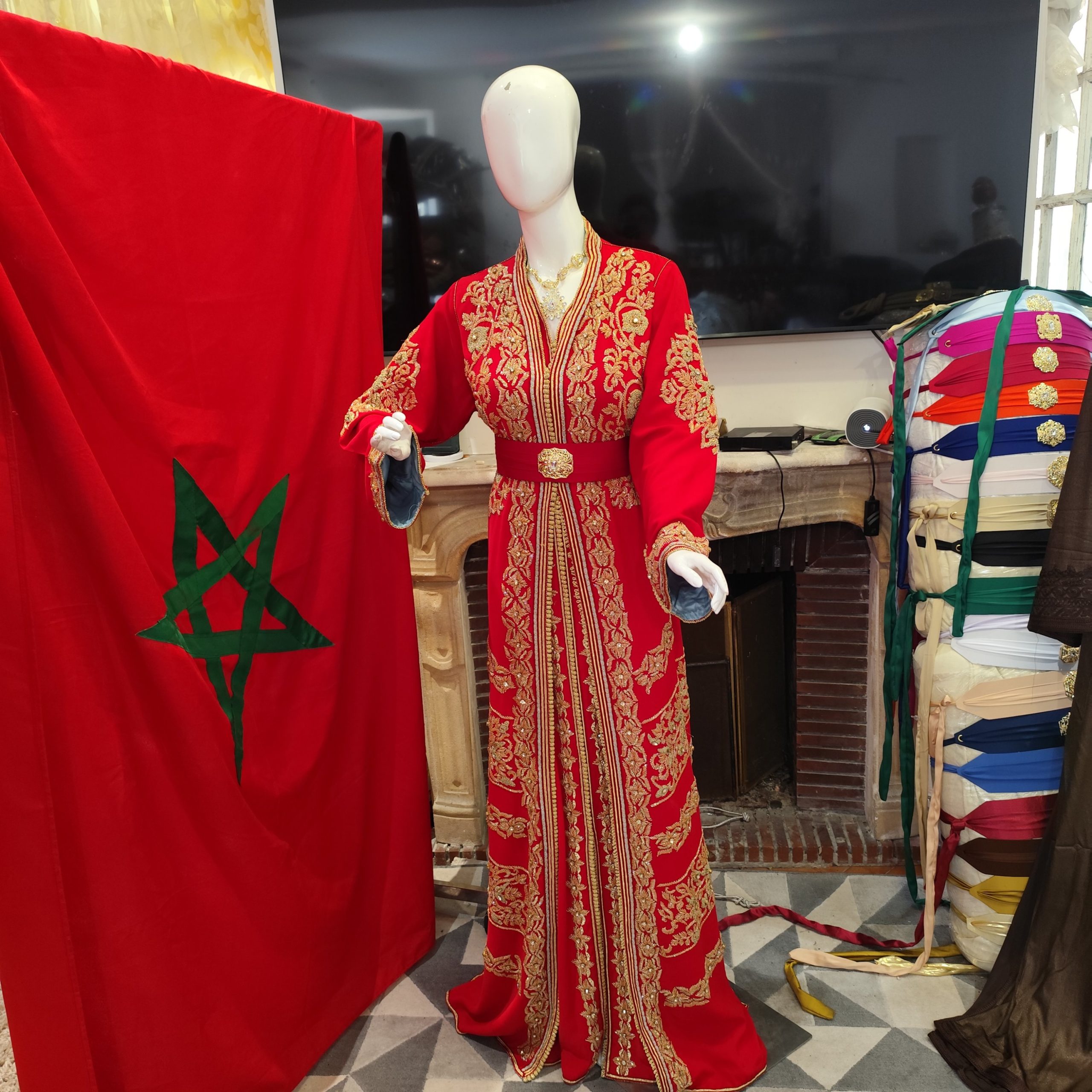 caftan marocain vip avec doublure – Image 9
