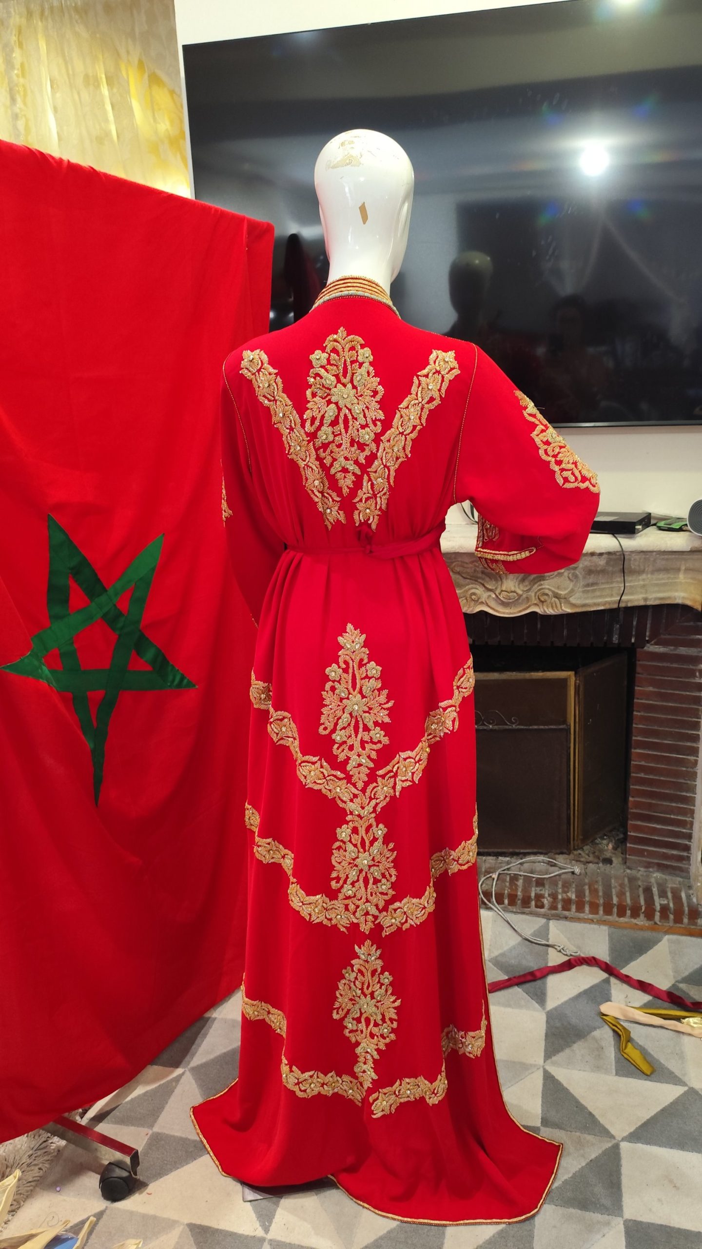 caftan marocain vip avec doublure – Image 11