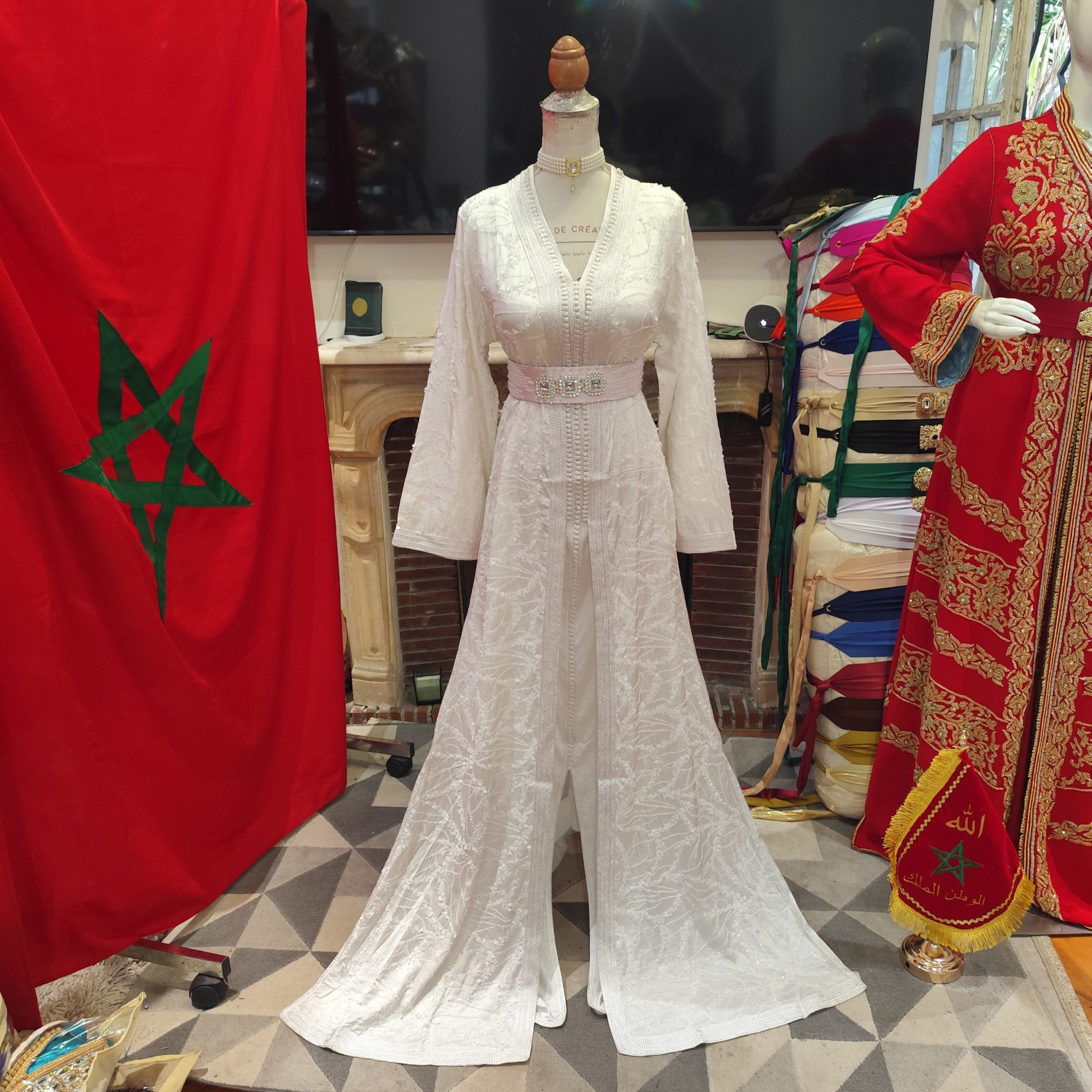 caftan marocain neuf avec ceinture – Image 4