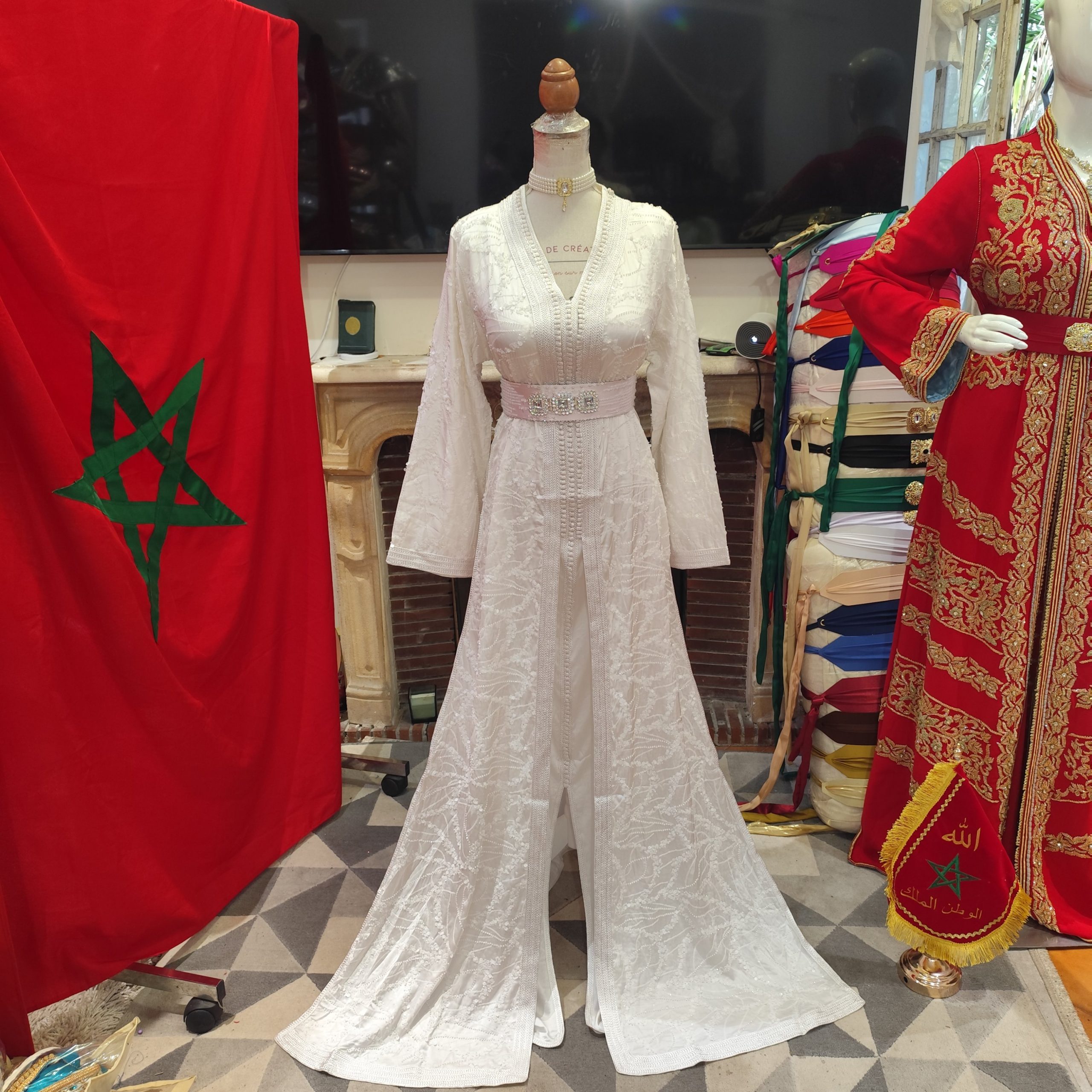 caftan marocain neuf avec ceinture – Image 6