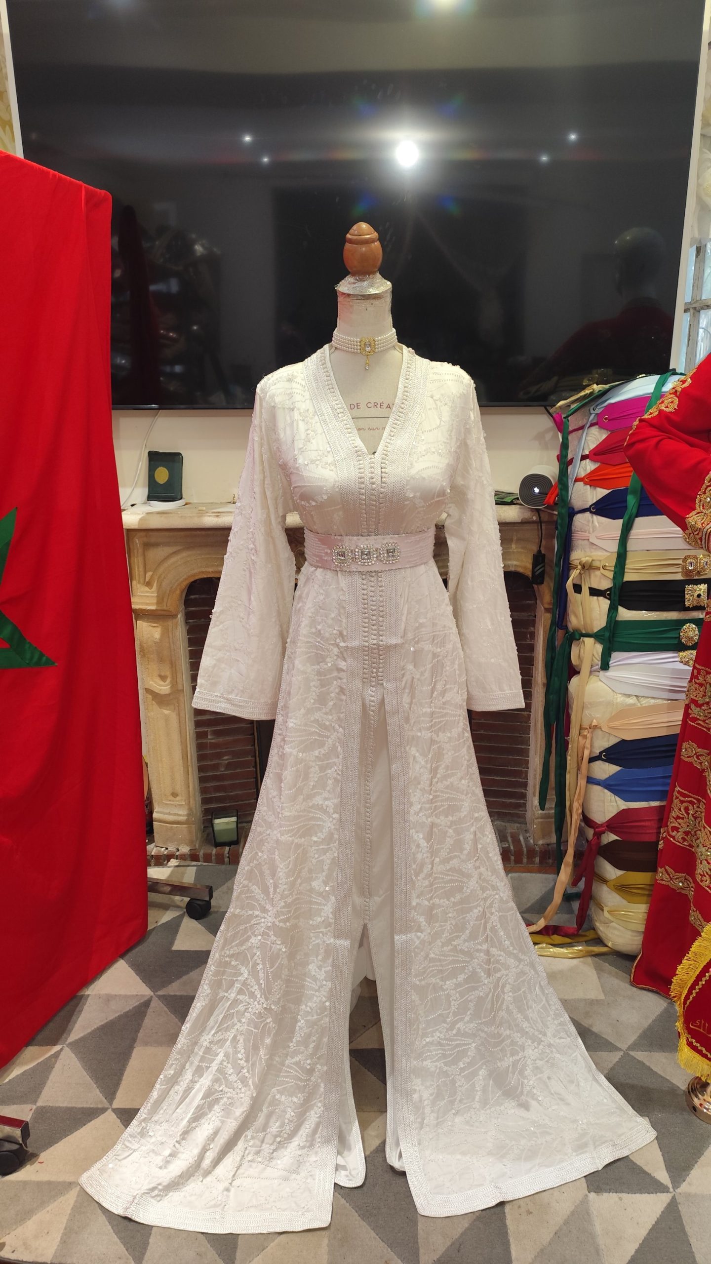 caftan marocain neuf avec ceinture – Image 2