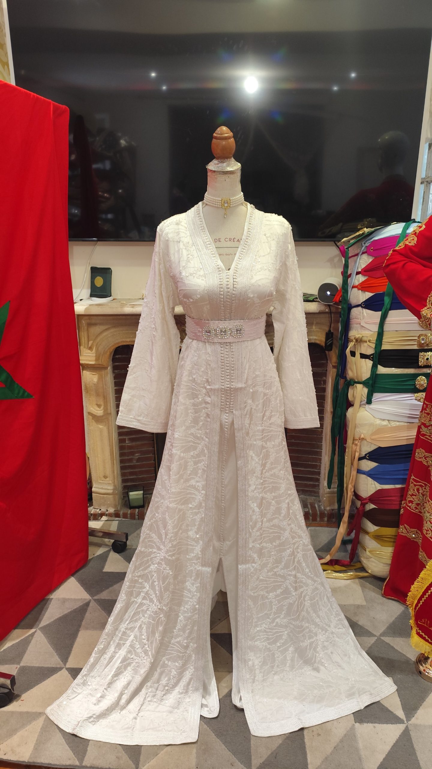 caftan marocain neuf avec ceinture – Image 7